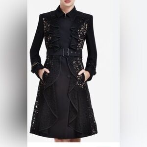 BCBG iconic lace trench! Medium